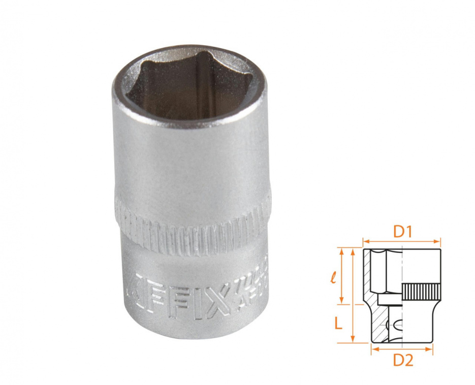 Головка торцевая стандартная шестигранная 3/8", 12 мм AFFIX AF00030012